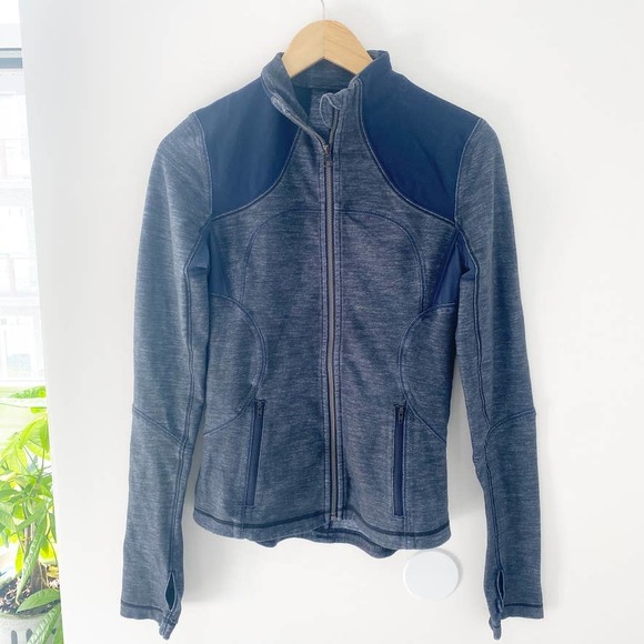 lululemon athletica Tops - Lululemon Blue Denim Define Zip Jacket Size 6